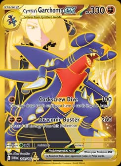 Cynthia's Garchomp ex card in English
