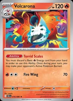 Volcarona card in English