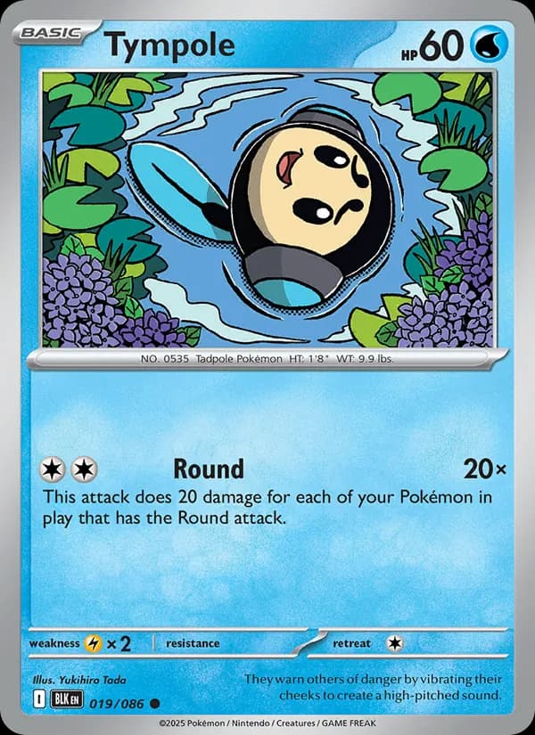 Tympole card in English