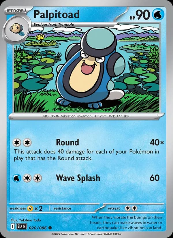 Palpitoad card in English