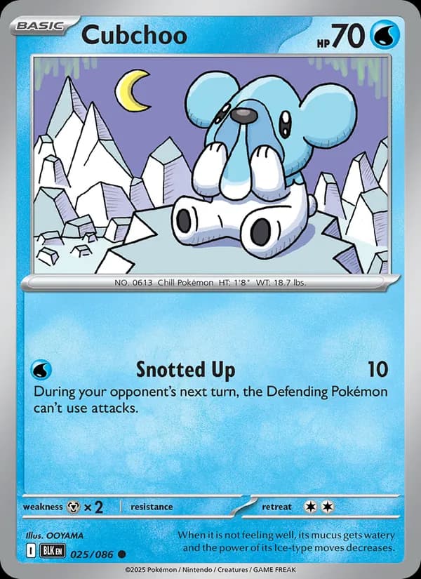 Cubchoo card in English