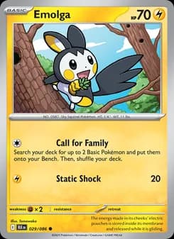 Emolga card in English