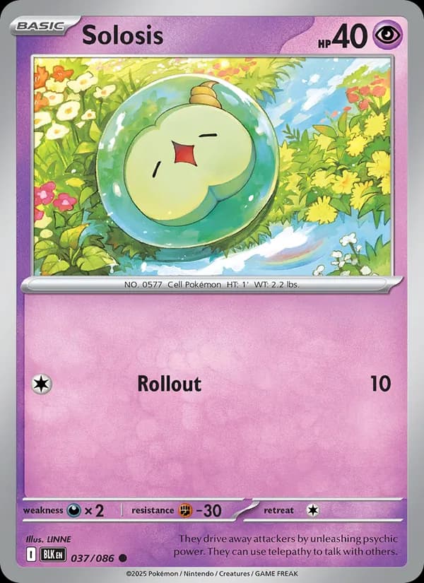 Solosis card in English