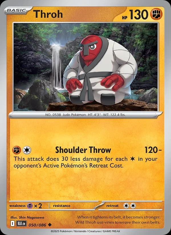 Throh card in English