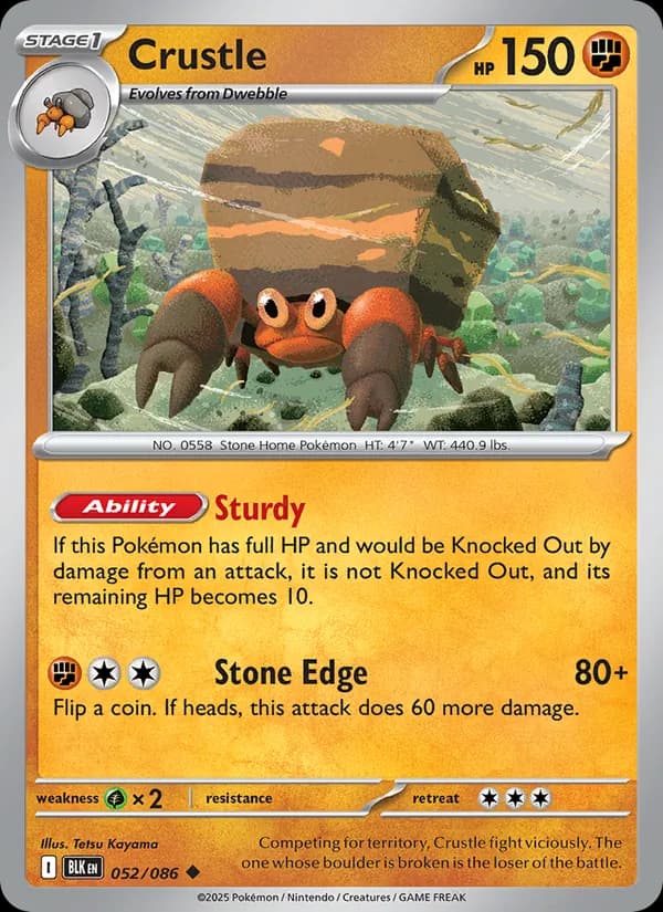 Crustle card in English
