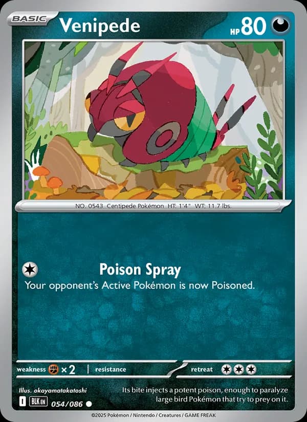 Venipede card in English