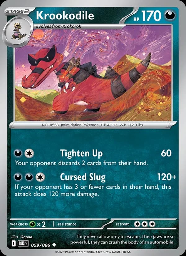 Krookodile card in English