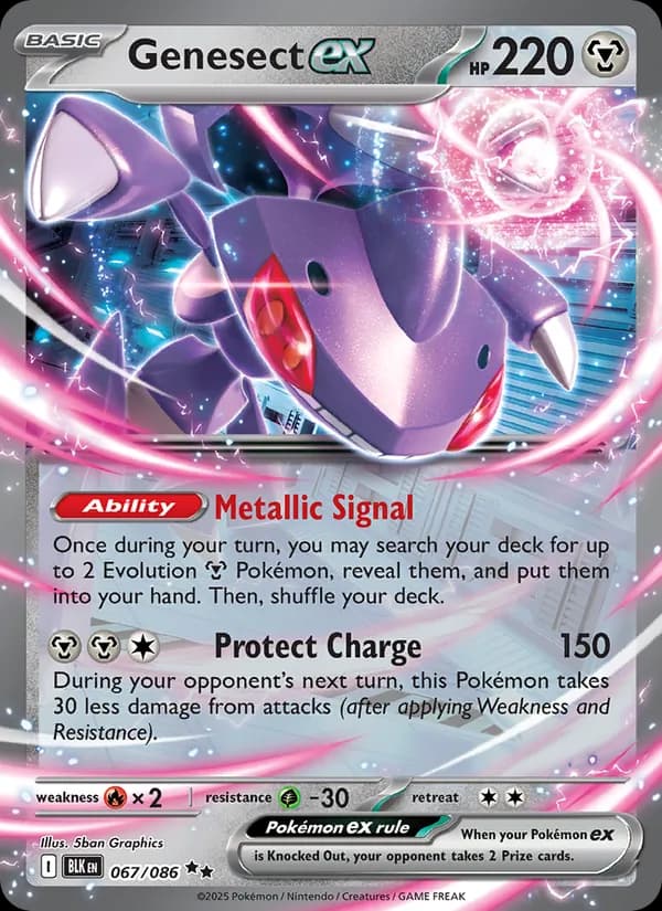 Genesect ex card in English