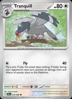 Tranquill card in English