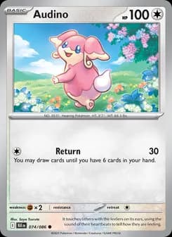 Audino card in English