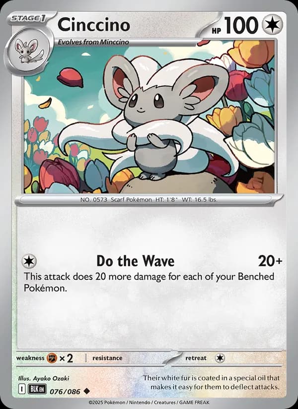Cinccino card in English