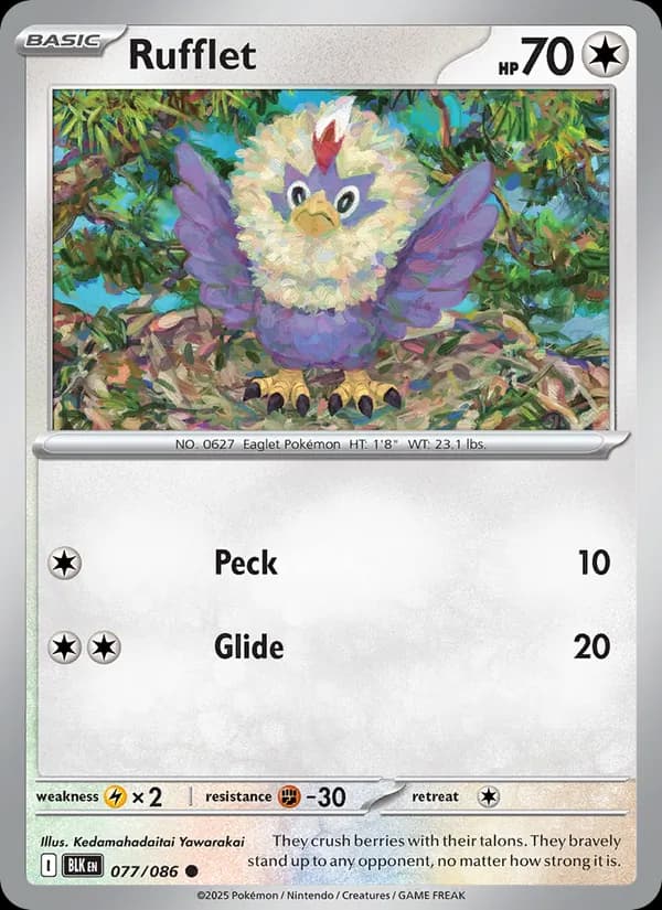 Rufflet card in English