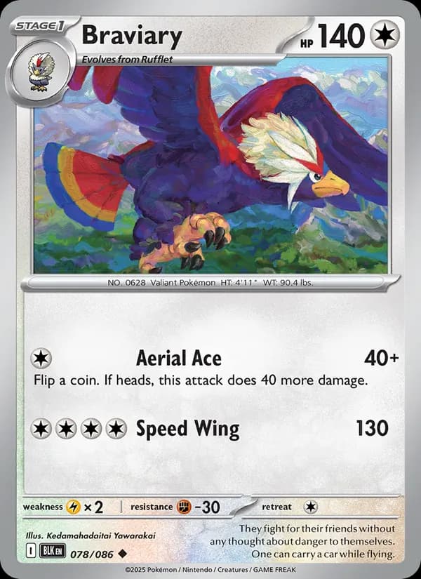 Braviary card in English