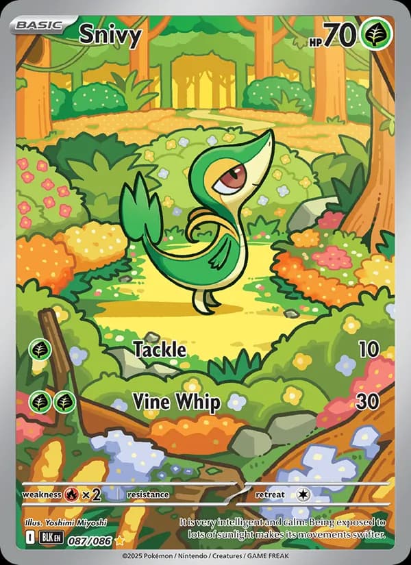 Snivy card in English
