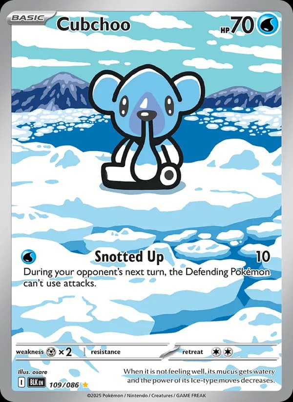 Cubchoo card in English