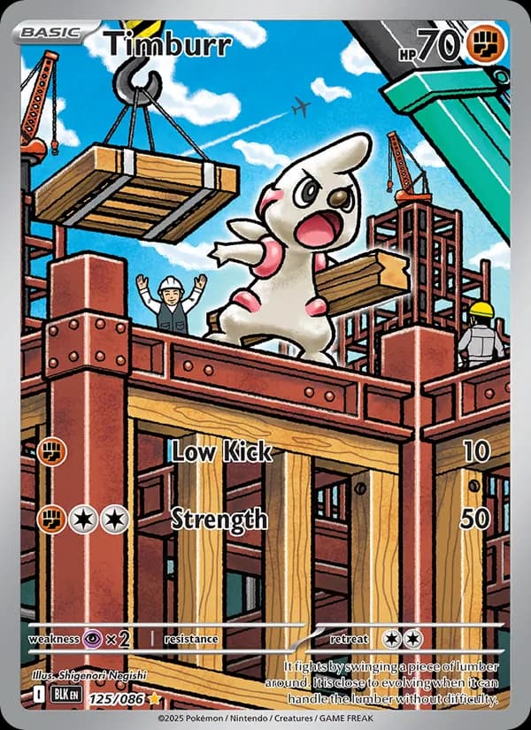 Timburr card in English