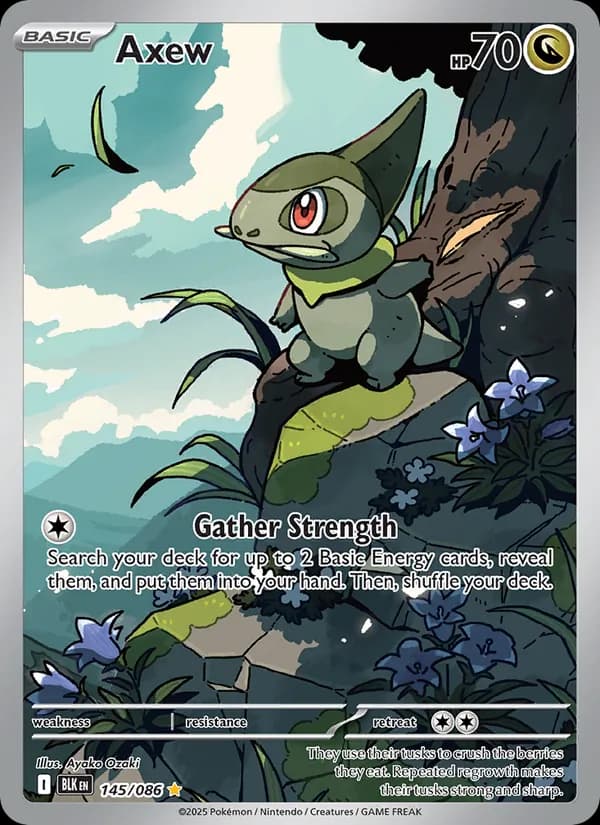 Axew card in English