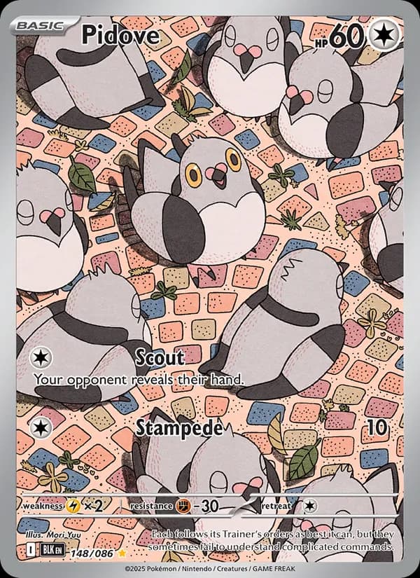 Pidove card in English
