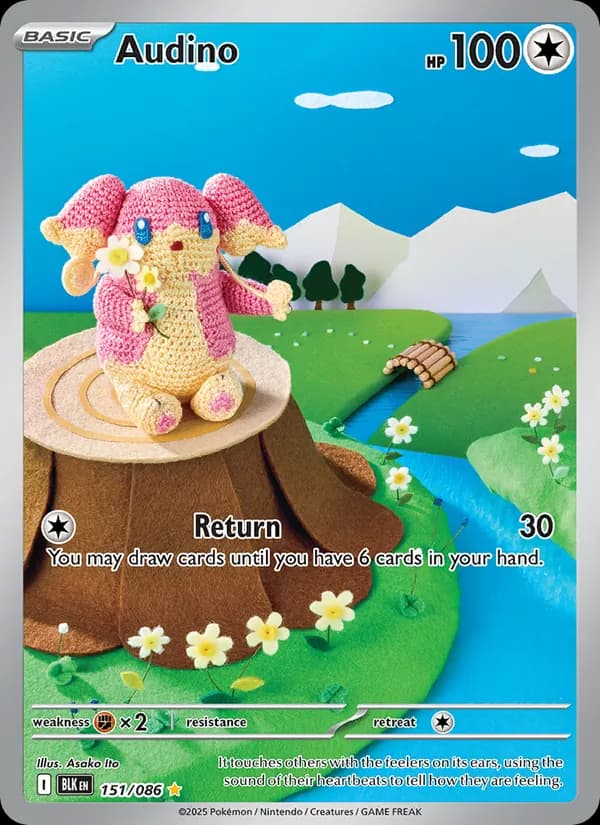 Audino card in English