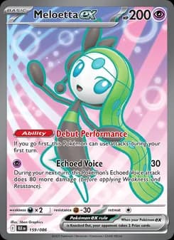 Meloetta ex card in English