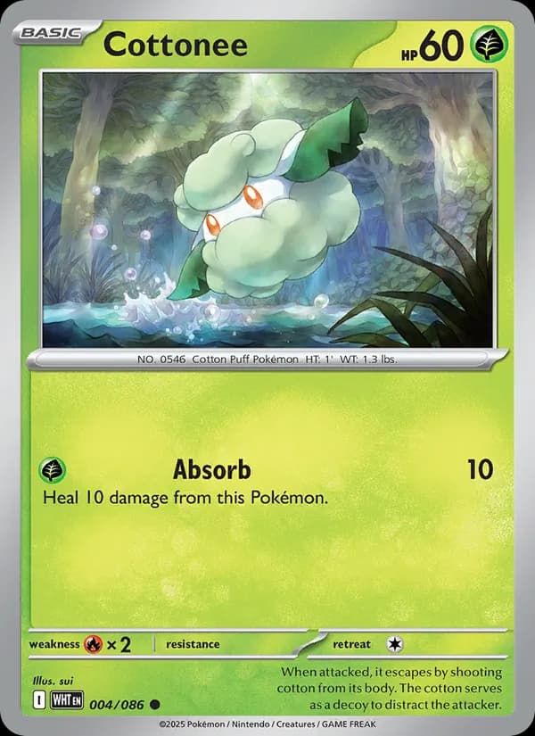 Cottonee card in English