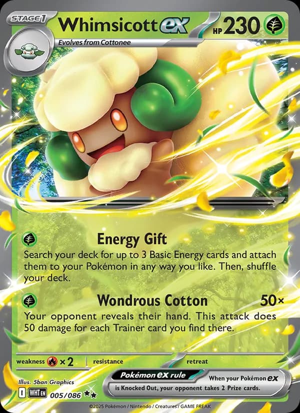 Whimsicott ex card in English