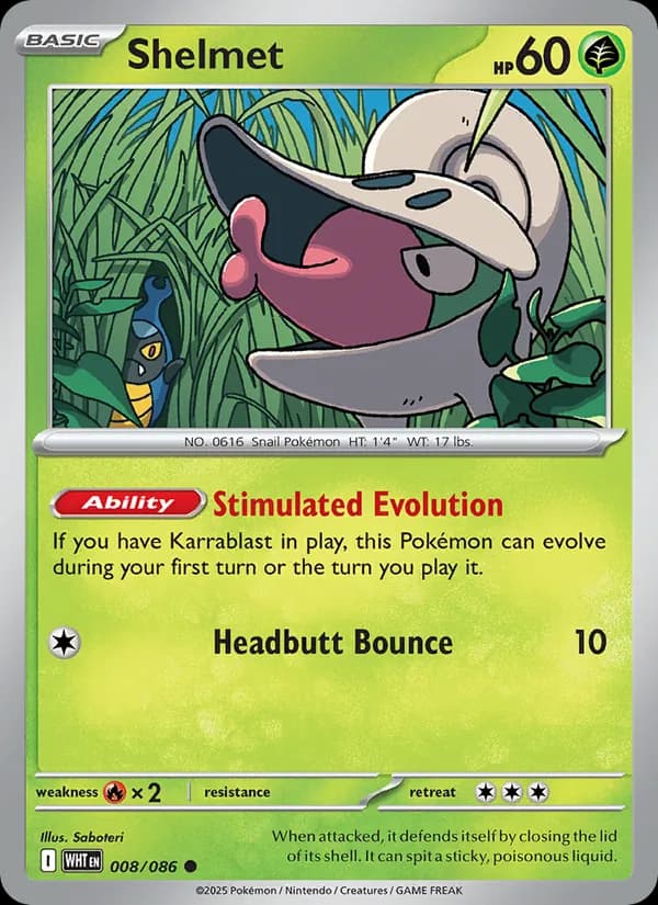 Shelmet card in English