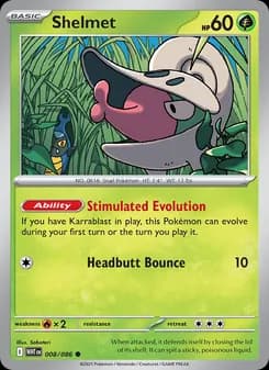 Shelmet card in English