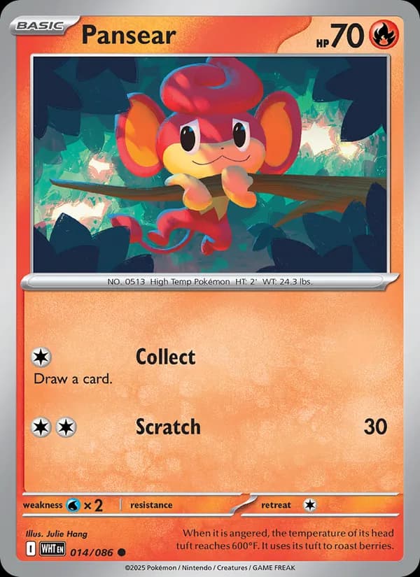Pansear card in English