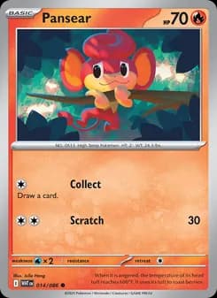 Pansear card in English