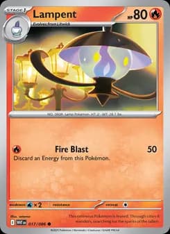 Lampent card in English