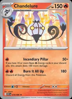 Chandelure card in English