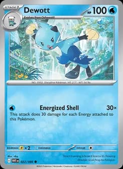 Dewott card in English