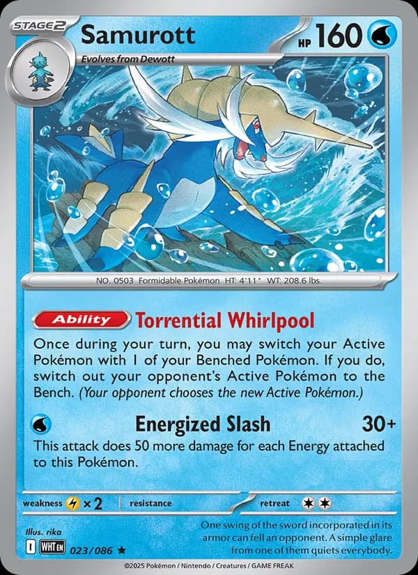 Samurott card in English