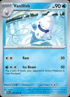 Vanillish card in English
