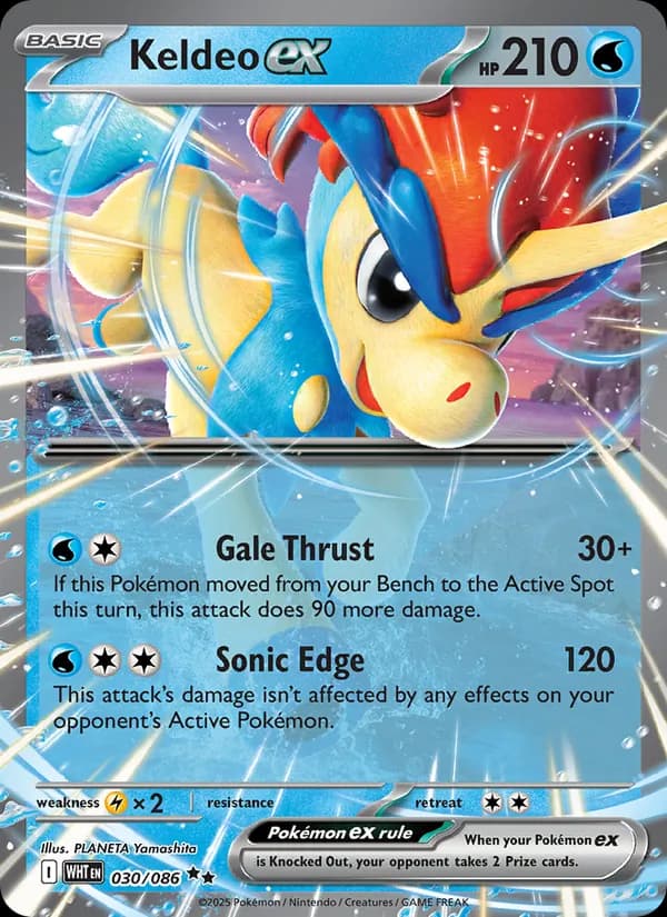 Keldeo ex card in English
