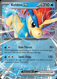Keldeo ex card in English