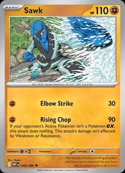 Sawk card in English
