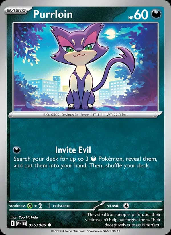 Purrloin card in English
