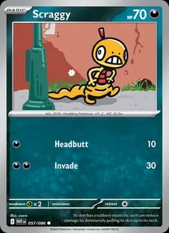 Scraggy card in English