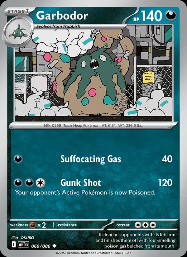 Garbodor card in English