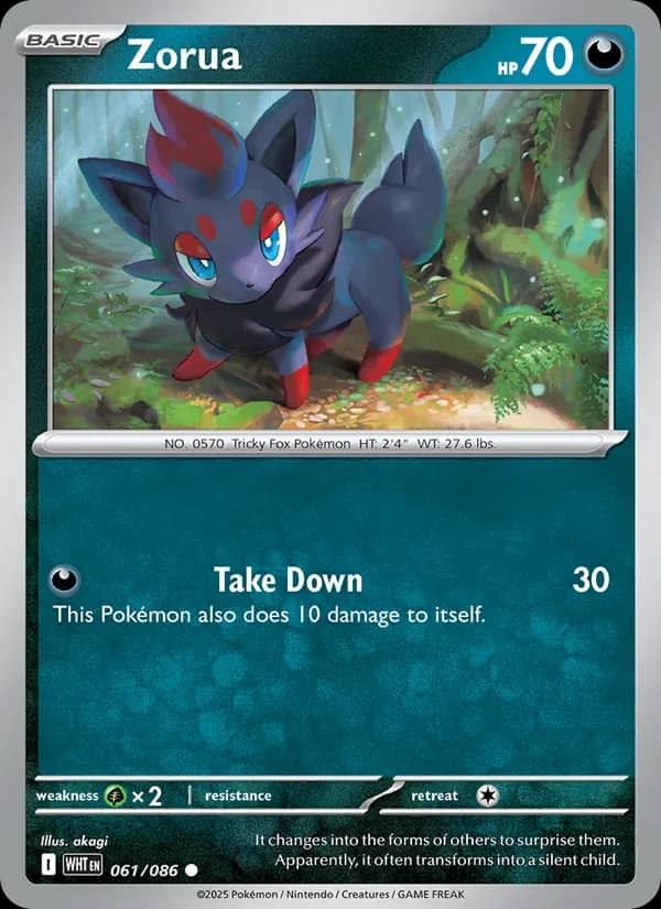 Zorua card in English