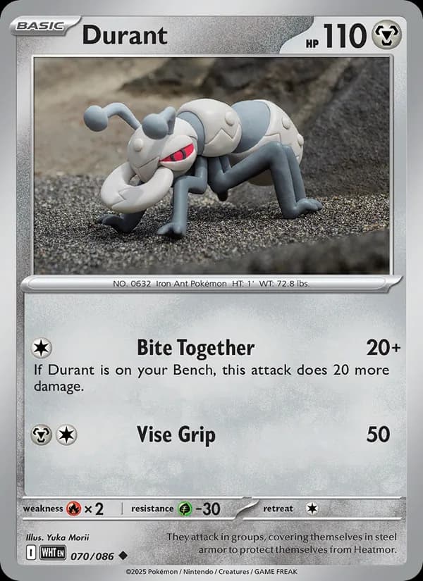 Durant card in English
