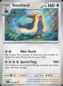 Stoutland card in English
