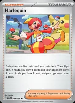 Harlequin card in English