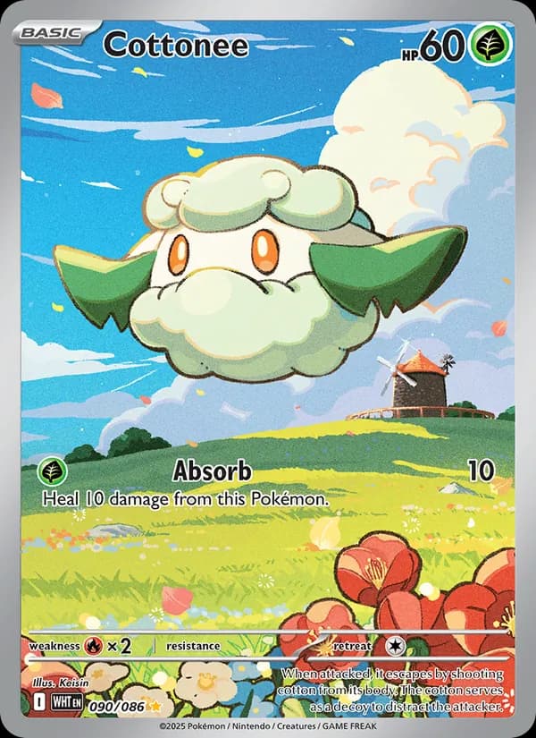 Cottonee card in English