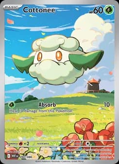 Cottonee card in English