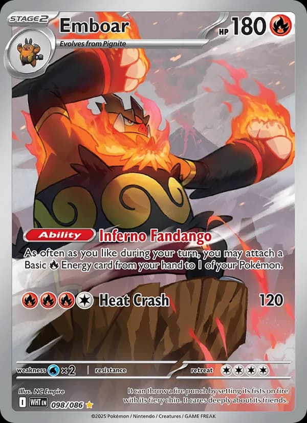 Emboar card in English