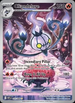 Chandelure card in English