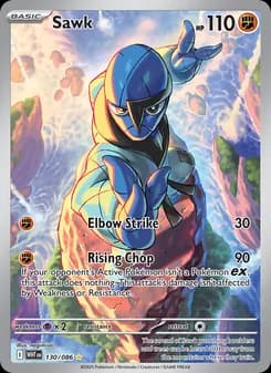 Sawk card in English